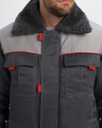 Куртка зимняя Фаворит MILL (тк.Смесовая,210), т.серый/серый