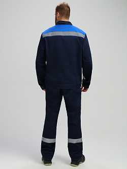 Костюм Лигор®-2 СОП (тк.Саржа,250) п/к, т.синий/васильковый