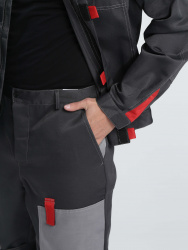 Костюм Фаворит-1 (тк.Смесовая,210) брюки, т.серый/серый (Фврт 315/1)