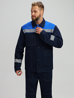 Костюм Лигор®-2 СОП (тк.Саржа,250) п/к, т.синий/васильковый
