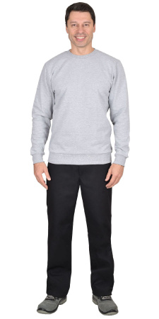 Толстовка меланж серый с поясом (футер 240 г/м2) (х40) (ЧЗ)