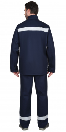 Костюм сварщика СИРИУС-ГЕРКУЛЕС летний: куртка, брюки темно-синий и СОП