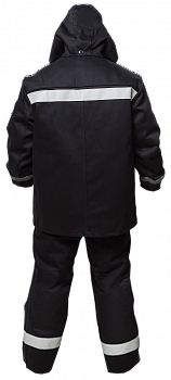 Костюм сварщика зимний WORKER 3 класс защиты (100% хб, 500) КСв 126W, черный