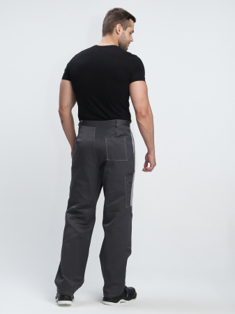 Костюм Фаворит-1 (тк.Смесовая,210) брюки, т.серый/серый (Фврт 315/1)
