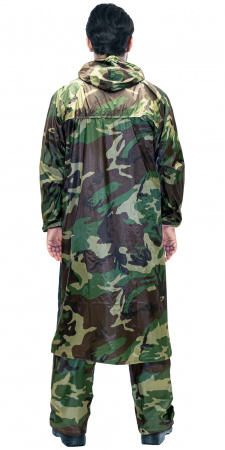 Плащ влагозащитный SIRIUS Стандарт (210 гр/м2) КМФ зеленый (ЧЗ)