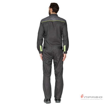 Костюм мужской "Профессионал 2" серый/серый (куртка и полукомбинезон)
