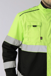 Куртка дорожник Сигнал-1 (тк.Балтекс,210), лимонный/черный