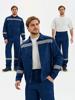 Костюм Лигор-1 СОП К. (тк.Смесовая,210) брюки, т.синий