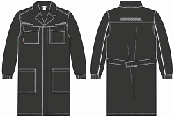 Халат ProfLineSpecialist (тк.Смесовая,240), черный
