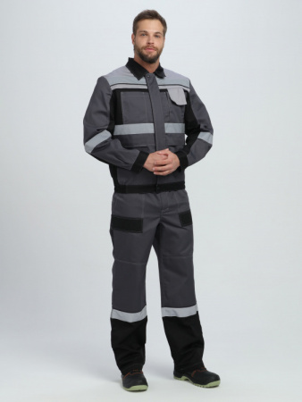 Костюм ProfLineBase-2 (тк.Твил,210) п/к, т.синий/черный/васильковый
