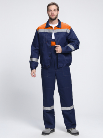 Костюм Лигор®-2 СОП Олимп (тк.Смесовая,210) п/к, т.синий/оранжевый
