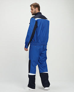 Костюм Строй-1 CH МВО (тк.Смесовая,280) брюки, васильковый/т.синий