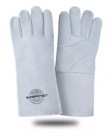 Краги спилковые Safeprotect КАРЕЛИЯ серые (без подкладки) р. 10,5
