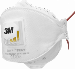 Респиратор 3M™ 9332 + Aura™, FFP3, с клапаном выдоха