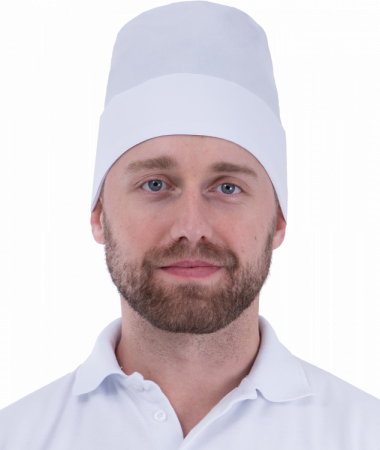Шапочка ХИРУРГА Бязь, белая