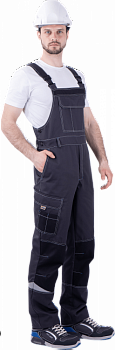 Полукомбинезон ТУРБО SAFETY летний, т.серый-черный