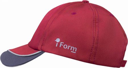 Бейсболка IFORM, красный-серый