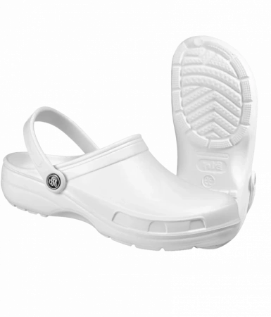 Сабо ЭВА Step, с ремешком (белые)