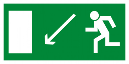 ФЭС E08 Направление к эвакуационному выходу налево вниз