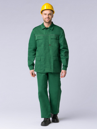 Костюм Экспертный-Люкс (тк.Смесовая,210) брюки, зеленый